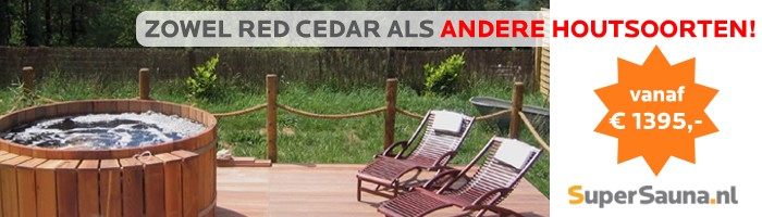 Houtgestookte Hottub - Van Canadees Red Cedar hout!